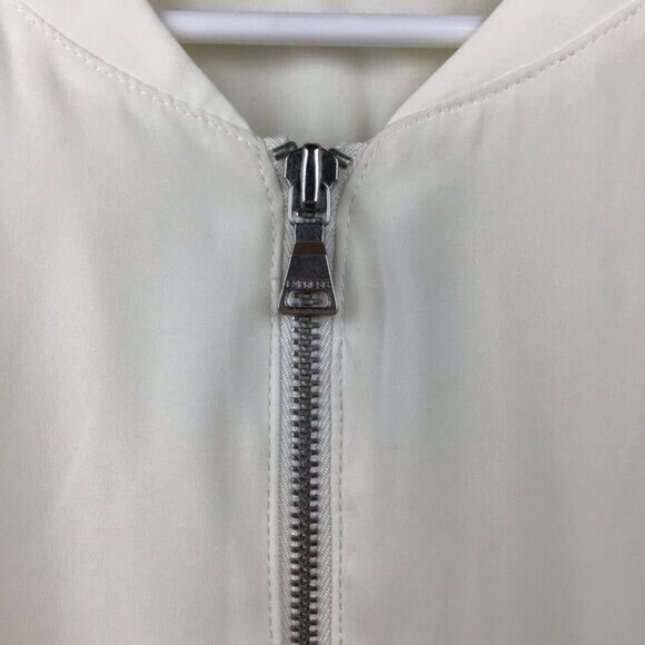 Express Bomber Jacket, NWT Cream Bomber Zip Jacket, Size - Medium - Picture 3 of 8